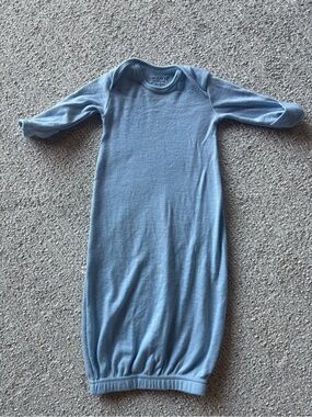 Woolino Baby Blue Merino Sleep Gown for Newborns